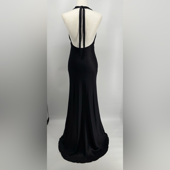 Ralph Lauren Collection Purple Label Maxi Slip Dress Beaded Silk Gown White Logo - Picture 9 of 16